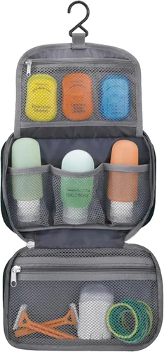 Miniatura 3 de Travelon Kit de aseo compacto para colgar, Negro, Tamaño único