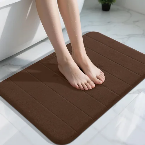 Miniatura 111 de Yimobra Tapete de baño de espuma viscoelástica, súper suave, absorbente, antideslizante, de secado rápido, lavable a máquina, tapete para bañera