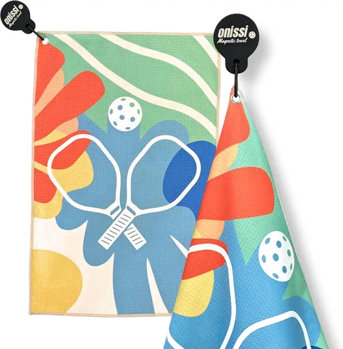 ONISSI Toalla magnética de pickleball con clip | Toallas de microfibra para absorber el sudor para hombres y mujeres | Accesorios modernos y regalos