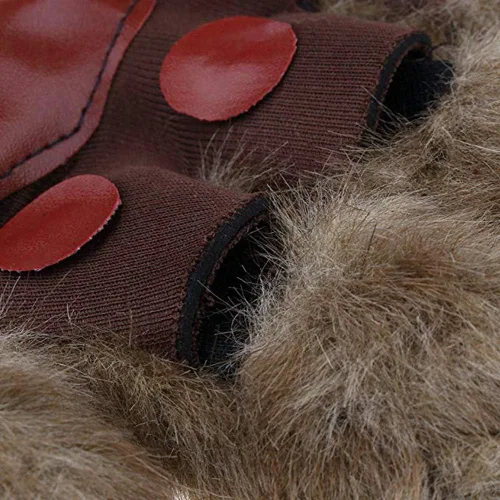 Miniatura 6 de 1 par de guantes de pata peluda de animales de Halloween, hombre lobo, oso diablo, guantes horribles para manos peludas, guantes de garra