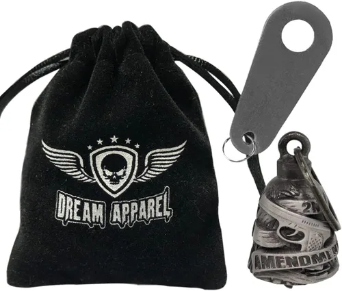 Miniatura 2 de Dream Apparel Campana de motocicleta con diseño de ángel guardián de viaje Gremlin para motociclista para hombres y mujeres, llavero de regalo