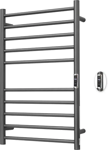Miniatura 16 de Toalleros térmicos para baño, calentadores eléctricos de toallas para montar en la pared con temporizador y control de temperatura, calentador