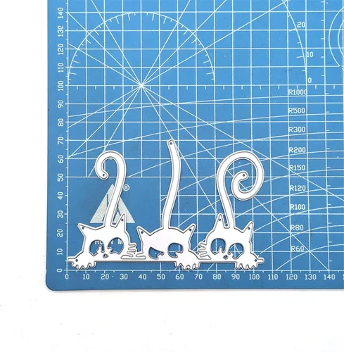 Miniatura 5 de Mvchifay Troqueles de corte de animales y gatos para hacer tarjetas, troquelados de metal, herramienta de álbumes de recortes, plantilla