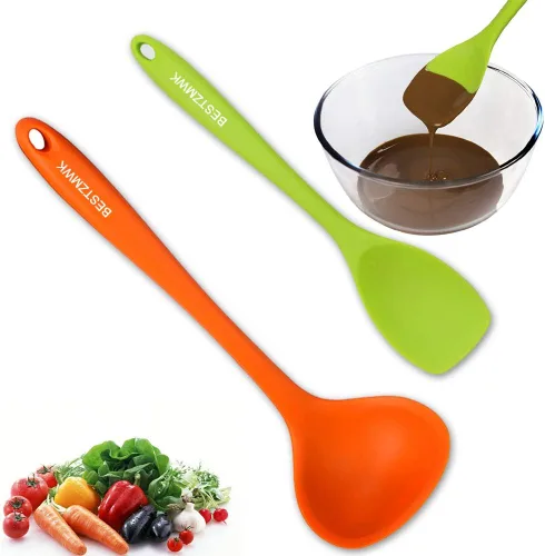 Miniatura 3 de Juego de utensilios de cocina – 11 utensilios de cocina – Utensilios de cocina de silicona coloridos – Utensilios de cocina antiadherentes