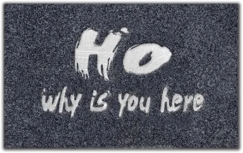 Miniatura 13 de Assaoy Tapete para puerta de exterior con texto en inglés "Dogs Welcome People", divertido tapete bordado negro para entrada, para interiores y Perro