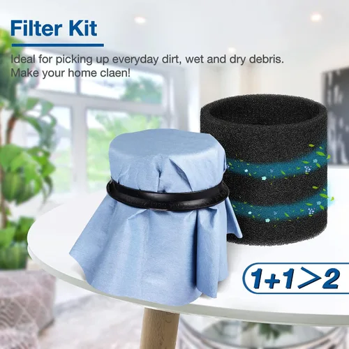 Miniatura 8 de Shop-Vac Filtro de disco de papel 90107 y filtro de funda de espuma 90585, para la mayoría de aspiradoras Shop-Vac en húmedo/seco de 5 galones