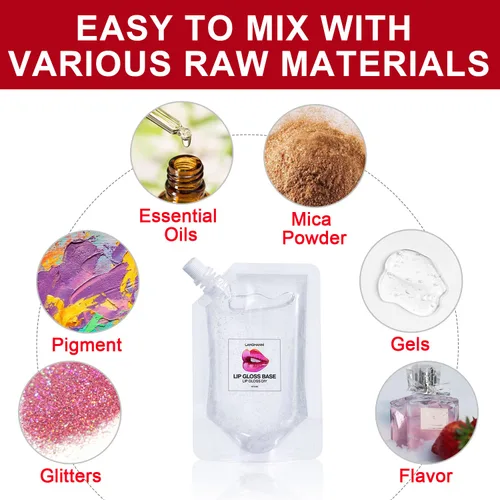 Miniatura 6 de Eakroo 2 unidades de base de brillo labial hidratante, material de aceite, base de maquillaje, base transparente antiadherente para brillo labial