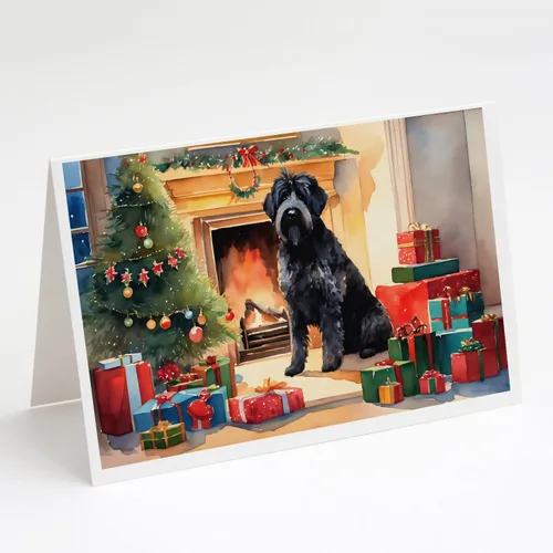 Miniatura 98 de Caroline's Treasures DAC2753GCA7P Paquete de 8 tarjetas de felicitación navideña acogedora de Husky siberiano Tarjetas en blanco con sobres