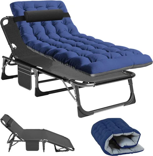 NAIZEA Sillas plegables portátiles, cuna reclinable, perfectas para piscina, playa, patio, camping