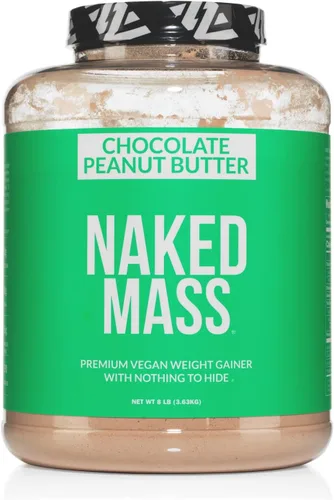 Miniatura 11 de NAKED Vegan Mass - Ganador de peso vegano de chocolate - 1,280 calorías, sin OGM, sin soja ni gluten, sin ingredientes artificiales - 8 libras a