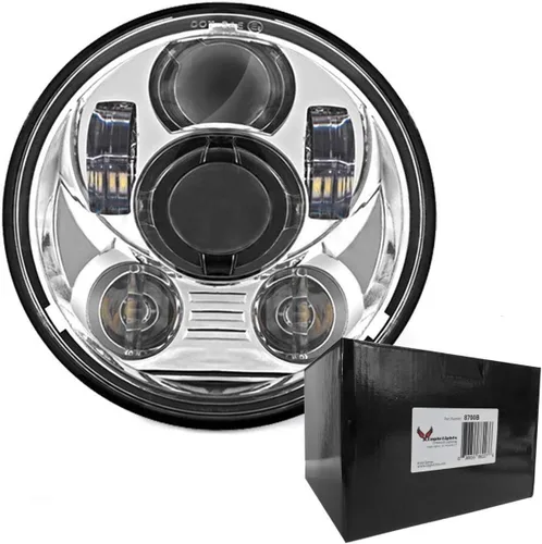 Miniatura 10 de Eagle Lights 8900BG3H-SCOUT - Faro delantero de motocicleta Indian Scout con anillo de halo blanco, se adapta a 2015+ Scout 60, Scout and Scout
