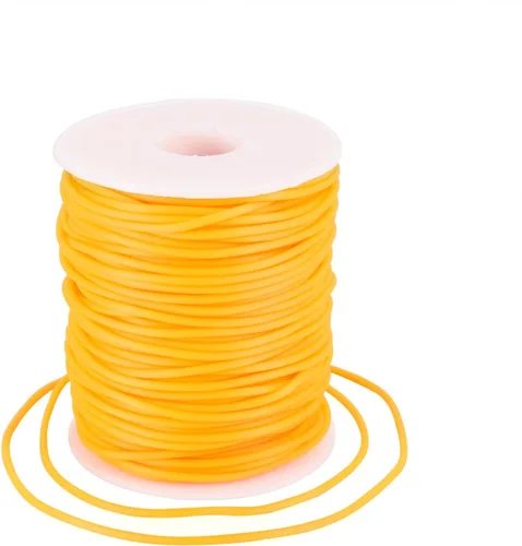 Miniatura 56 de FASHEWELRY 3 rollos de cables de goma huecos para tejer, cable de peluquero de 0.079 pulgadas (0.079 in), cables de silicona para tejer puntada