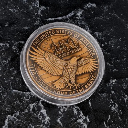 Miniatura 6 de Moneda conmemorativa de aleación de zinc del 250 aniversario de Estados Unidos - Estados Unidos de América Liberty & Courage 1776-2026