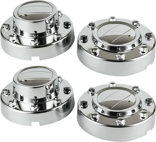 Miniatura 6 de Repuesto para tapa de cubo central de rueda cromada 2011-2018 Ram 3500 2 piezas delantera de 1 tonelada doble DRW aleación 68081010AA 68081010AB