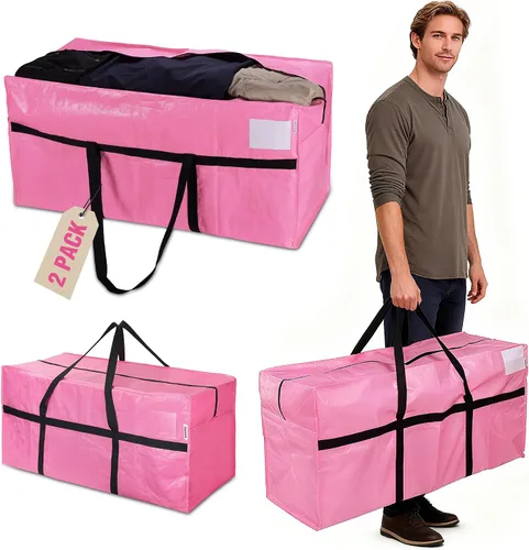 Miniatura 9 de WORKPRO 1 Pack Bolsa de Transporte Extra Grande de 66 Galones con Cremalleras, Asas de Transporte, Resistente, Impermeable, Maletas