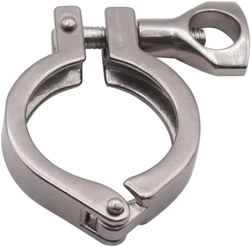 Miniatura 5 de DERNORD Abrazadera triple de acero inoxidable (abrazadera de Trí-Trébol) + 2 piezas de virola de soldadura de tubería sanitaria SUS304 + junta FKM