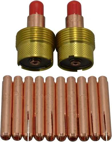 Miniatura 7 de RIVERWELD TIG - Cuerpos de pinza de lente de gas Jumbo de gran diámetro 45V204S, 0.040 pulgadas y 0.039 in Orificio para SR WP 9 20 25 TIG, paquete