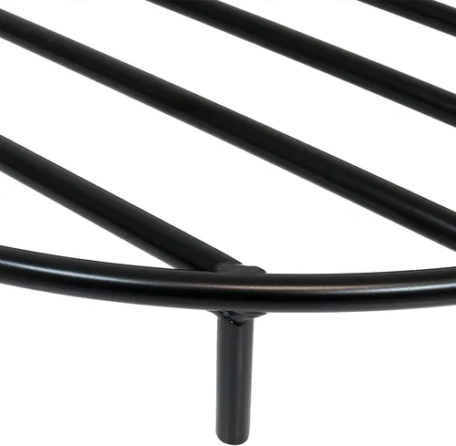 Miniatura 6 de Sunnydaze - Rejilla redonda para hogueras, rejilla elevada de madera para hogueras, rejilla de troncos de acero resistente para exteriores, 24
