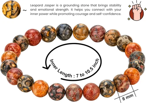 Miniatura 612 de Amazing Gemstone Crystal Bracelet for Women Men's Gifts - Protection Healing Crystal Bracelet - 8mm Gemstone Beaded Stretchable Bracelet Pulseras