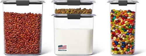 Miniatura 14 de Rubbermaid Brilliance - Recipiente hermético para almacenar alimentos de despensa, fabricado en plástico sin BPA, capacidad de 7,8 tazas, ideal