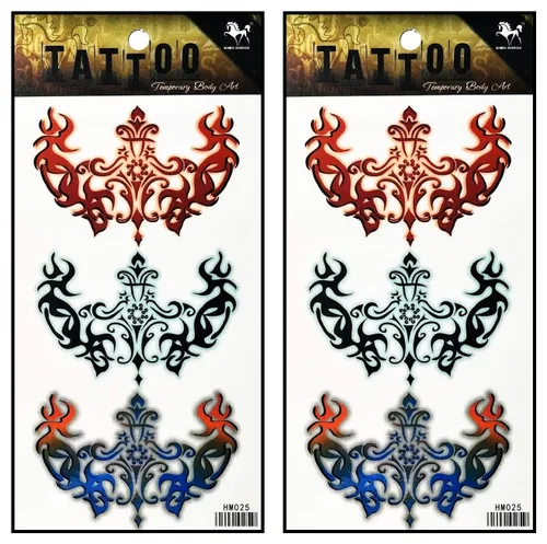 Miniatura 19 de Tatuajes 2 hojas de tatuaje temporal 3D paraguas de sol nubes de lluvia para mujeres hombres espalda baja hombro cuello brazo tatuaje etiqueta