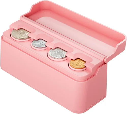 Miniatura 7 de JOYTUTUS Soporte para monedas para organizador de cambios de automóvil, almacenamiento universal, dispensador de dinero para la mayoría de los Negro