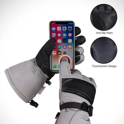 Miniatura 4 de FREE SOLDIER Guantes de esquí de nieve con pantalla táctil impermeables para hombres y mujeres, guantes de snowboard de invierno 3M Thinsulate