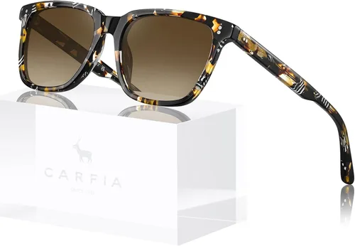 Miniatura 77 de Carfia Chic - Lentes de sol polarizados para mujer, protección UV400, marco de acetato pulido a mano
