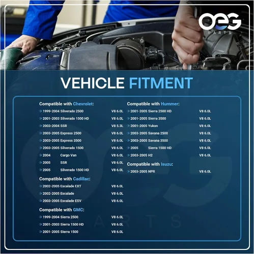 Miniatura 4 de OEG Parts - Nuevo arrancador compatible con Hummer H2 V8 6.0L 12583115, 89017412, 89017442, 12564110, 12573852, 10465550, 10465560, 900 00880