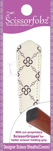 Miniatura 49 de Fundas protectoras para tijeras de diseñador, 4 unidades, tamaño surtido, diseño floral victoriano azul #4-304 Jardín floral victoriano azul