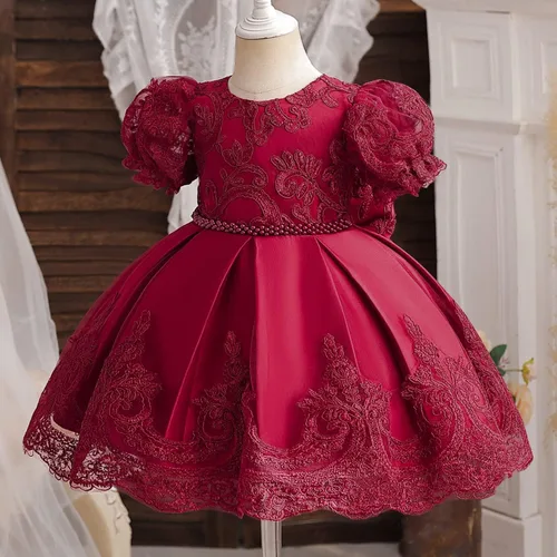 Miniatura 2 de NNJXD - Vestido de princesa de tul con flores, para usar en bodas, para niñas pequeñas y bebés