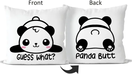 Miniatura 2 de QIYUHOY Divertidas fundas de almohada de panda para cama, regalos de panda para niñas y niños, decoración relajante de esquina para el hogar