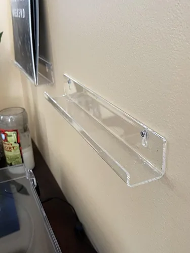 Miniatura 4 de NIUBEE Estante para discos de vinilo transparente para montaje en pared, paquete de 6, soporte para álbumes de discos de acrílico para mostrar tu