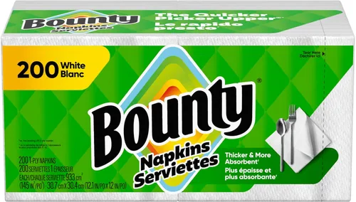 Miniatura 8 de Bounty Servilletas de papel, blancas, 200 unidades, el embalaje puede variar