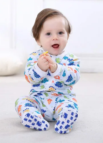 Miniatura 3 de Enterizo de mameluco para bebé, con cremallera frontal, 100% algodón, ropa de juego