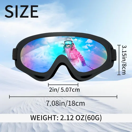 Miniatura 3 de Gafas de motocross ATV con resistencia al impacto, diadema ajustable para esquí, nieve y motocross Caqui