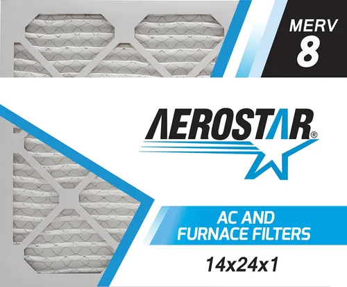 Miniatura 11 de Aerostar MERV 8 14 x 24 x 1 – 4 unidades – Filtros plisados para HVAC, horno y aire acondicionado – Elimina el polvo, la pelusa, el moho y el polen