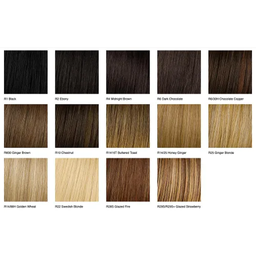 Miniatura 5 de Cola de caballo simplemente rizada de 18 pulgadas, color R14/25 Honey Jengibre, HairDo Hairpieces Claw Clip Pony Tru2Life resistente al calor, ondas