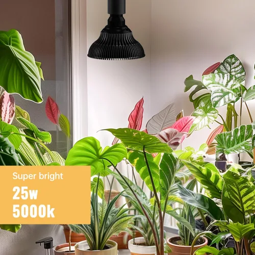Miniatura 2 de Luces colgantes de cultivo para plantas de interior, 25 W 5000 K, bombillas LED de cultivo colgantes con temporizador, luz de planta colgante