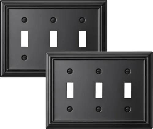 Miniatura 18 de DEWENWILS Paquete de 4 placas de pared de metal, cubierta de interruptor de palanca individual, resistente a la corrosión, níquel cepillado