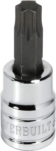 Miniatura 9 de Powerbuilt T-20 Star Bit Socket, unidad de 3/8 pulgadas, Torx, marca de tamaño de alta visibilidad - 648513