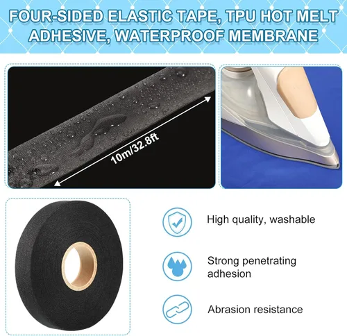 Miniatura 2 de Outus Wetsuit Repair Iron On Seam Sealing Tape 32.8 Ft Seam Sealing Patch Waterproof for Neoprene Wetsuit Drysuit Fishing Suits Industrial Standard