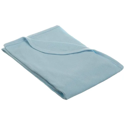 American Baby Company Manta de Sarro Térmico 100% Algodón para Envolver, Suave, Transpirable y Elástica, Azul, 30 x 40 pulgadas para Niños y Niñas,
