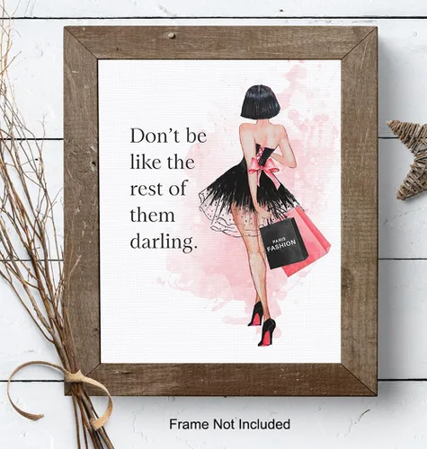 Miniatura 8 de Arte de pared con cita – Decoración de pared glamorosa – Diseño de moda de lujo para habitación o decoración del hogar – Regalo de alta costura