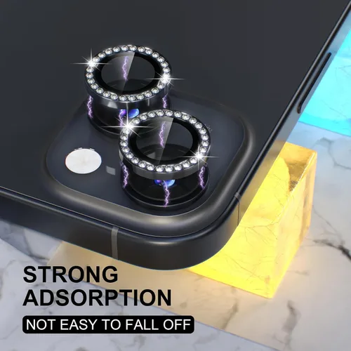 Miniatura 6 de Choiche Compatible para iPhone 15/iPhone 15 Plus Protector de Lente de Cámara Brillante, Vidrio Templado 9H Cubierta de Cámara Protector de Pantalla