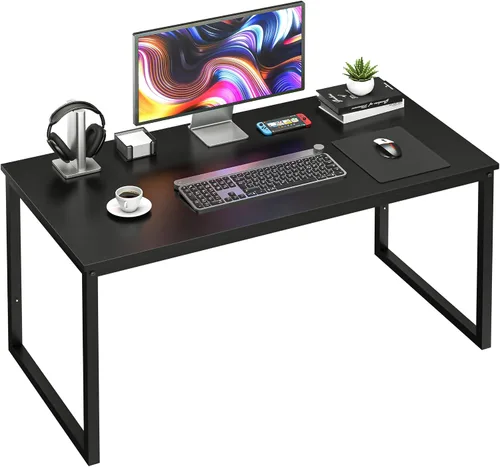 ZenStyle Escritorio para computadora de 47 pulgadas, moderno y resistente, escritorio de oficina para computadora, computadora portátil, escritorio