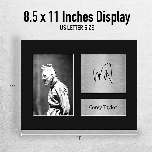 Miniatura 2 de HWC Trading Corey Taylor Slipknot Gifts USL Imagen Impresa con Autógrafo Firmado para Fanáticos de Recuerdos Musicales - Tamaño Carta de EE.UU