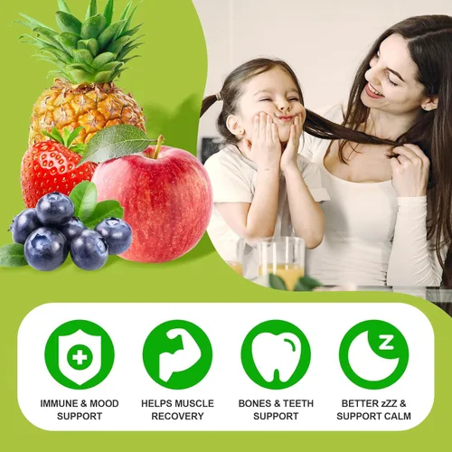 Miniatura 4 de Suplemento de calcio y magnesio y zinc con vitamina D3, gomitas de calcio sin azúcar para mujeres y hombres, gomitas de magnesio de alta potencia