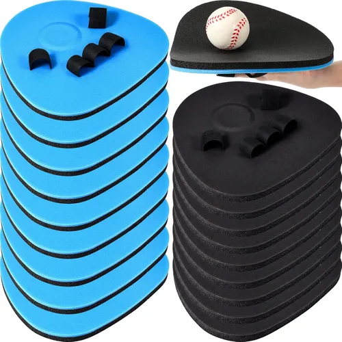 Miniatura 8 de Guante de entrenamiento de béisbol Leyndo con espuma para campo, guante de entrenamiento de campo para manos rápidas, práctica de bateo con dos Negro