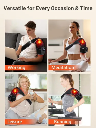 Miniatura 8 de RELEXNOW Terapia de luz roja inalámbrica para hombro, terapia de luz cercana al infrarrojo portátil para comodidad de hombros y articulaciones